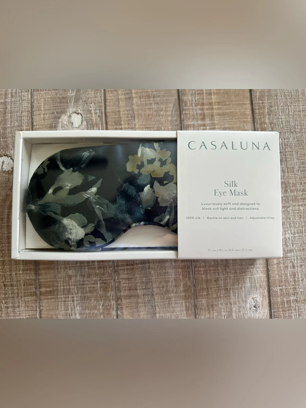 Casaluna Silk Eye Mask in Blurred Foral